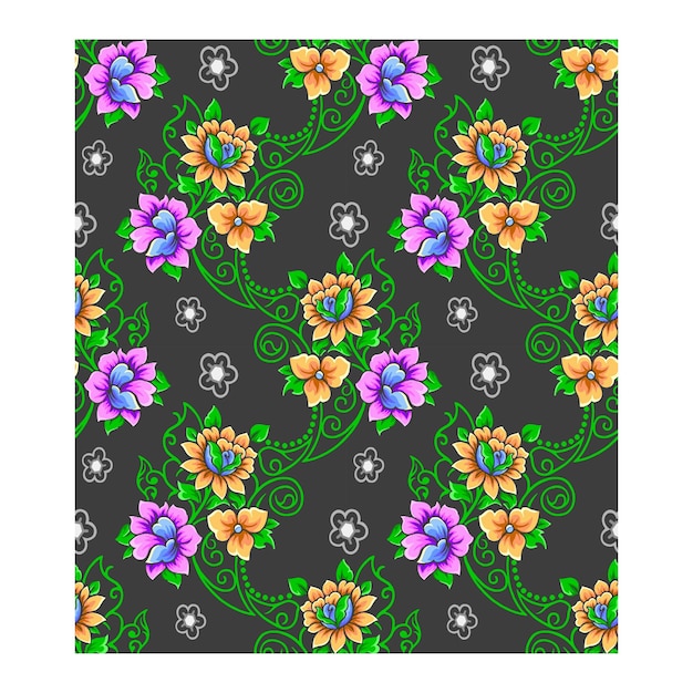 Motif Floral Sans Soudure En Vecteur