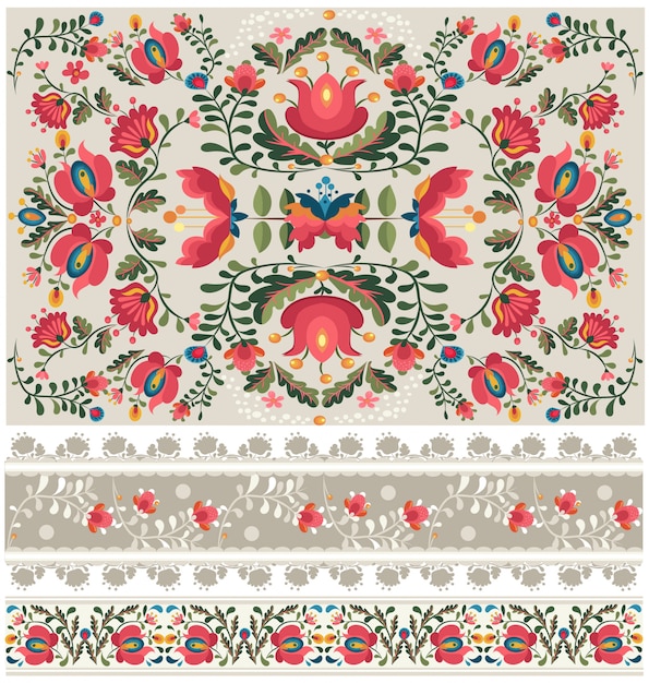 Vecteur motif floral sans soudure