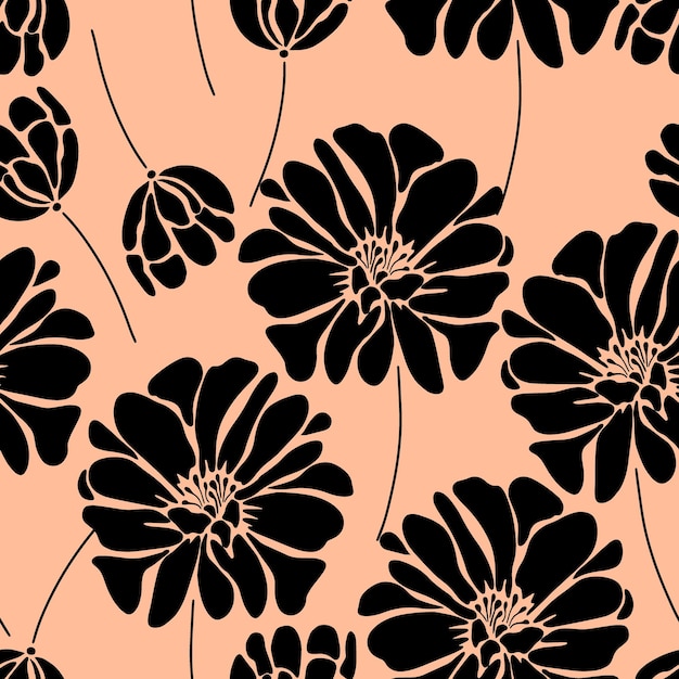 Vecteur motif floral textile vecteur fleurs tropicales impression vectorielle minimale fond sans couture