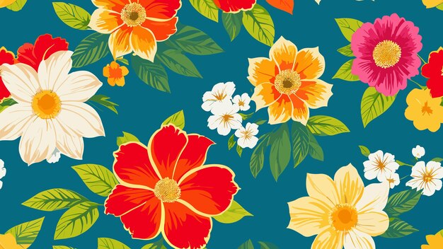 Motif Floral Tropical Sans Couture Fond D'écran Conception D'impression En Tissu