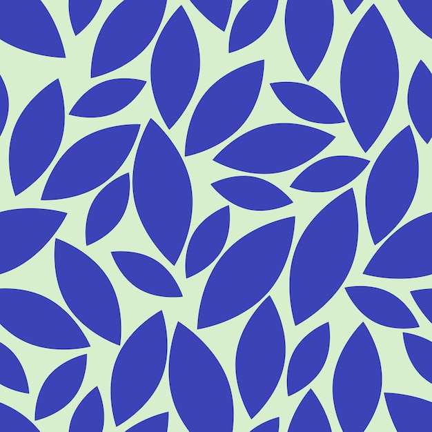 Motif Floral Vectorielle Continue Avec Des Feuilles Bleues Pour L'arrière-plan De La Couverture D'impression