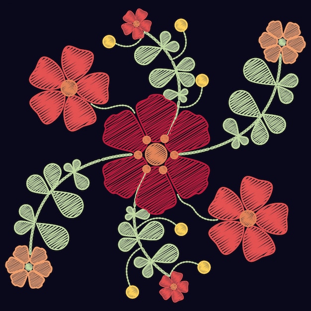 Vecteur motif floral