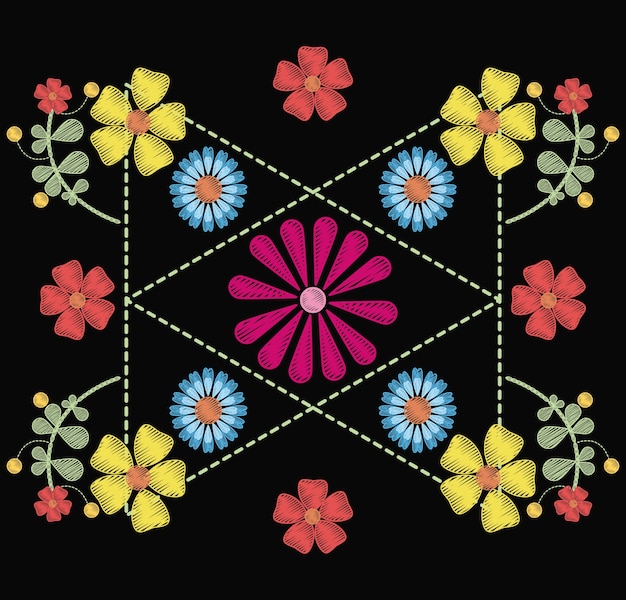 Vecteur motif floral