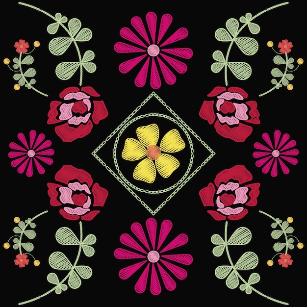 Vecteur motif floral