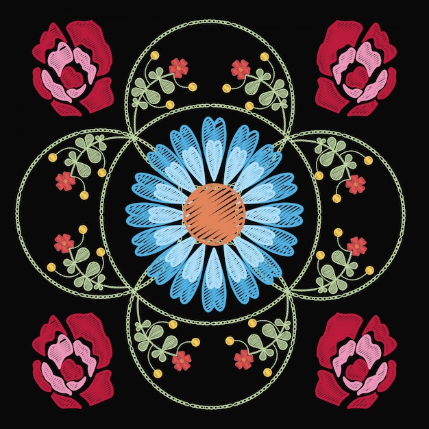 Vecteur motif floral