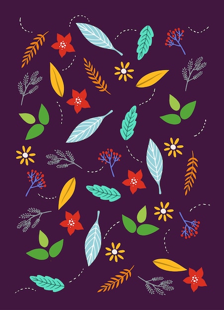 Vecteur motif floral