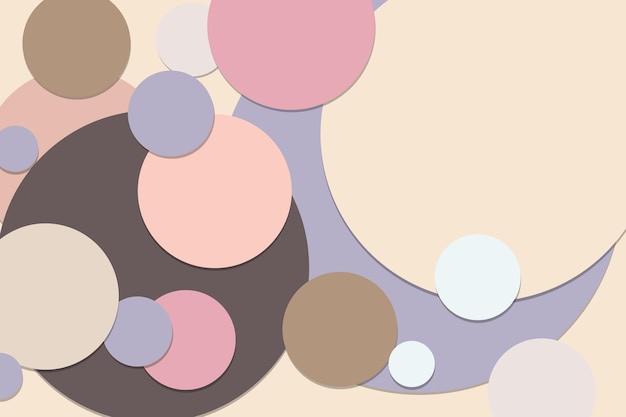 Motif de fond abstrait graphique grandes et petites formes rondes chevauchant des couleurs pastel