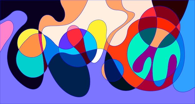 Motif De Fond Liquide Et Fluide Psychédélique Abstrait Coloré De Vecteur