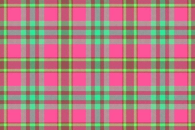Motif de fond vecteur Plaid texture textile Tartan tissu sans couture vérifier