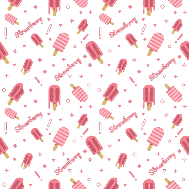 Motif De Fraise Popsicle