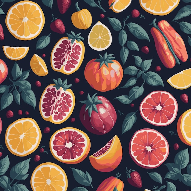 Vecteur motif de fruits sans soudure illustration