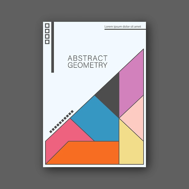 Motif géométrique abstrait Arrière-plan moderne de formes géométriques Modèle d'affiche couverture flyers idée pour la conception intérieure ou l'impression