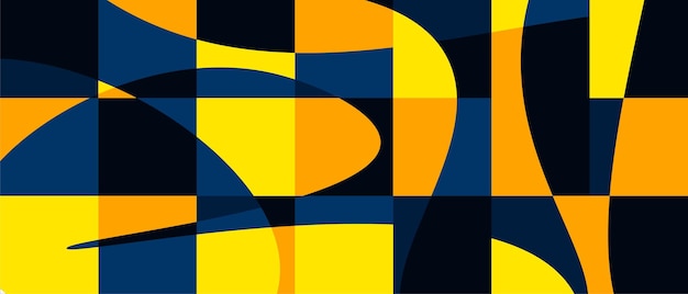 Motif Géométrique Abstrait Bahaus Boho Design Suisse Tuiles Carrées Illustration Vectorielle