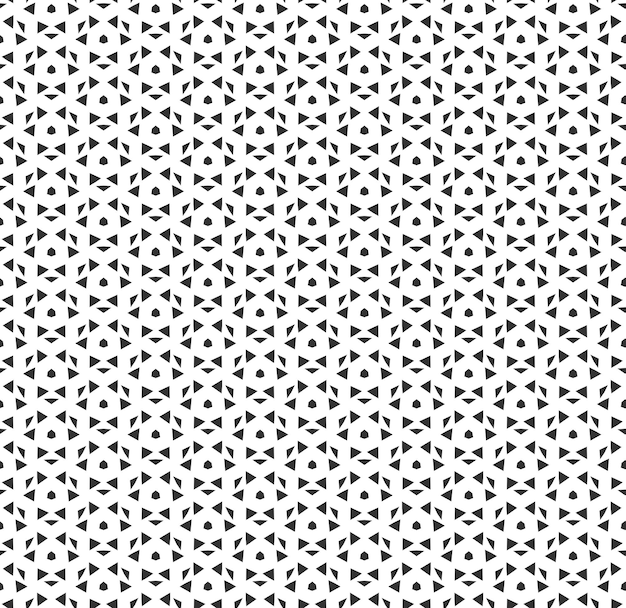 Motif géométrique abstrait Seamless Répétition géométrique Texture noir et blanc décoration géométrique