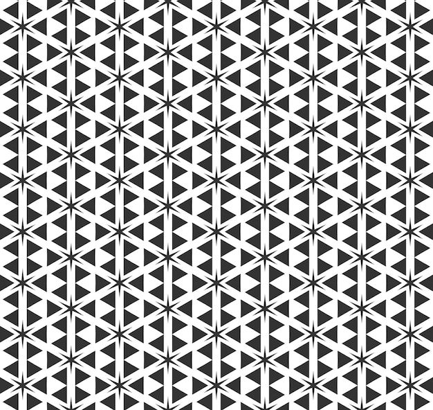 Motif géométrique abstrait Seamless Répétition géométrique Texture noir et blanc décoration géométrique