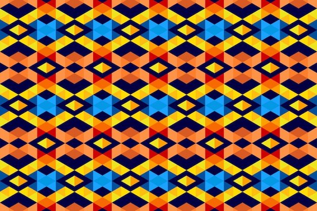 Motif géométrique abstrait triangle avec fond de polygone coloré et style moderne