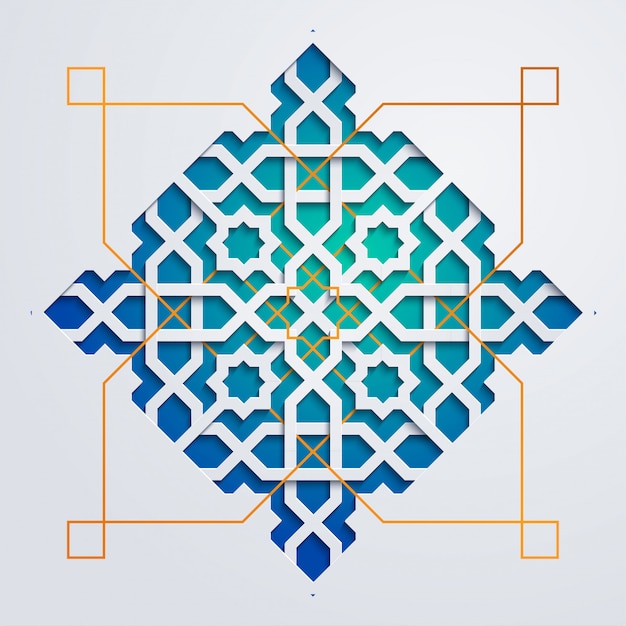 Motif Géométrique Arabe - Ornement Marocain