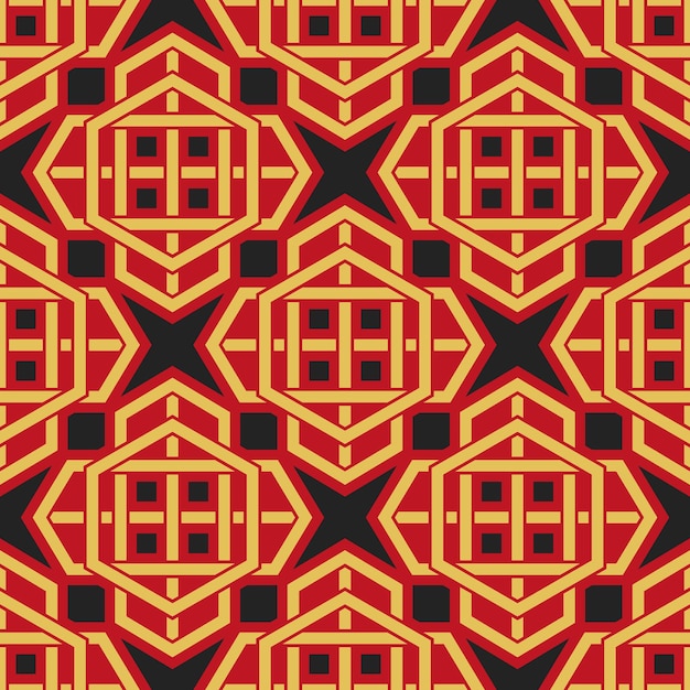 Motif Géométrique Asiatique De Vecteur