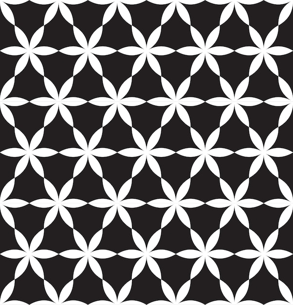 Motif géométrique blanc noir sans soudure