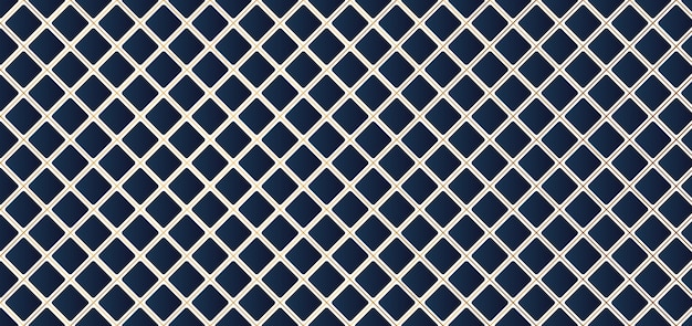 Motif géométrique carré bleu avec ligne dorée