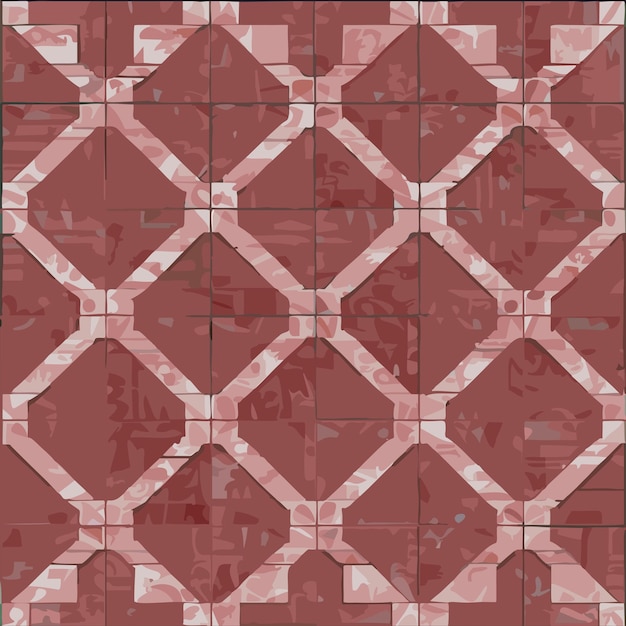 Vecteur le motif géométrique des carreaux de terre cuite