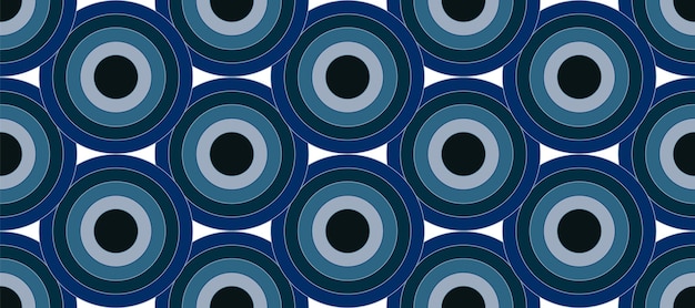 Motif Géométrique Cercles Et Anneaux De Couleur Bleue Transparente Illustration Vectorielle