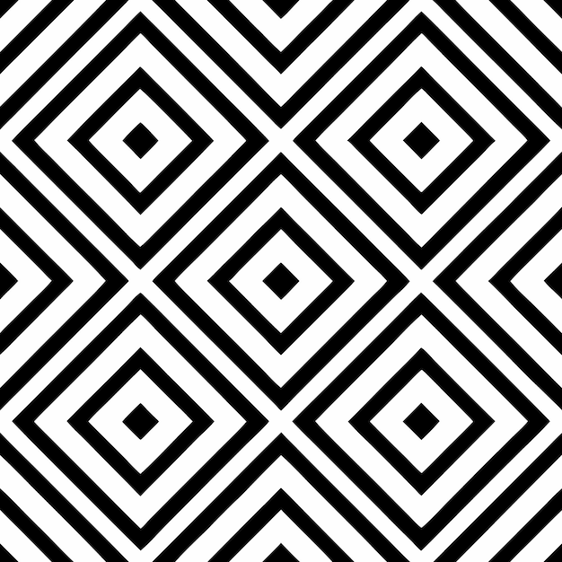 Motif géométrique de diamant noir et blanc