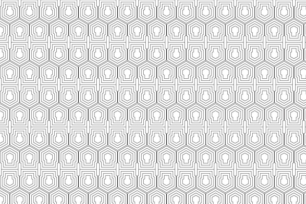 Motif géométrique avec des formes de trou de serrure