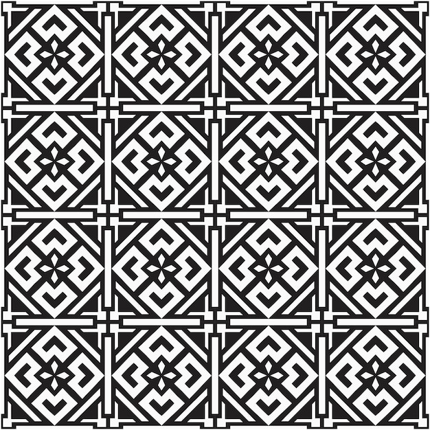 Motif géométrique noir et blanc