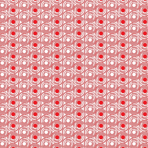 Motif Géométrique Rouge Blanc 2