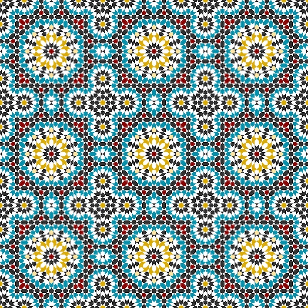 Vecteur motif géométrique sans couture dans le style arabe zellij