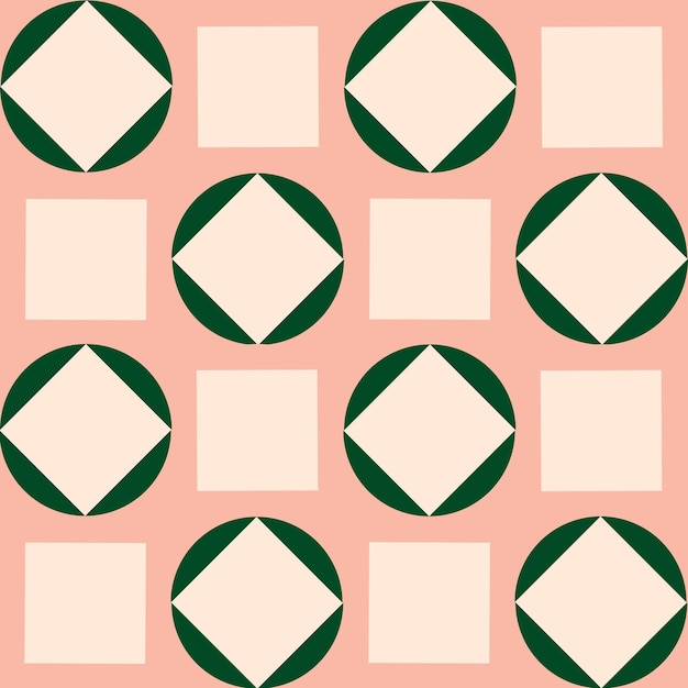 Motif géométrique sans couture rose et vert