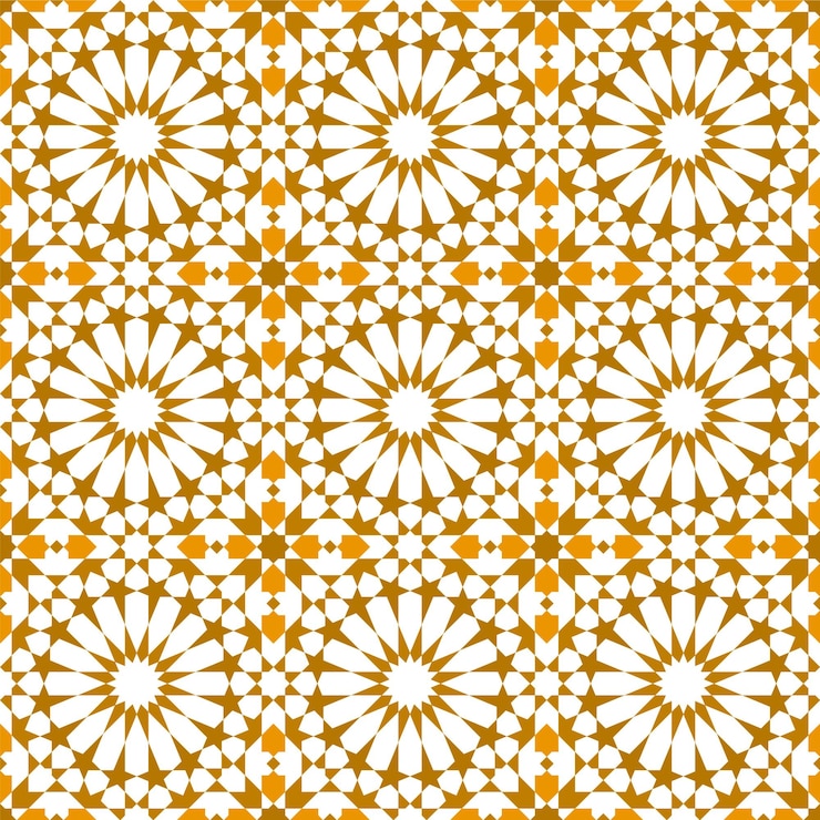 Vecteur motif géométrique sans couture de style arabe zellij