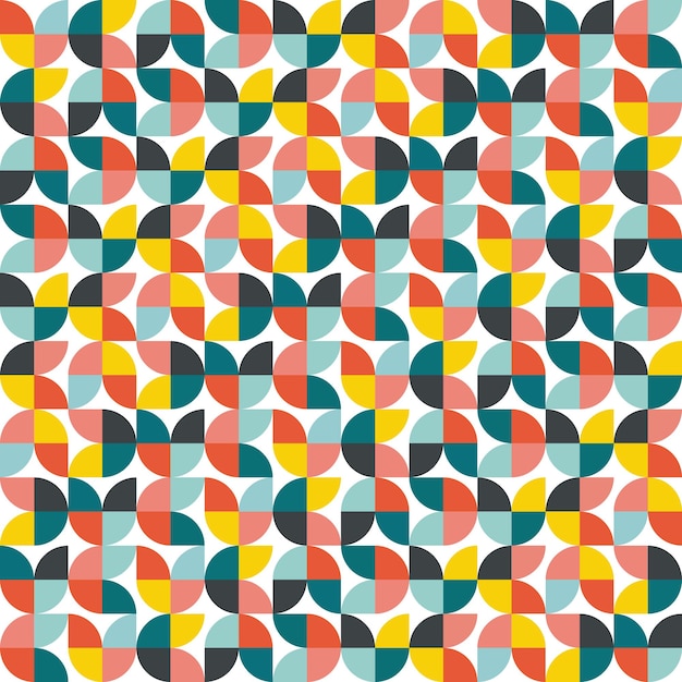 motif géométrique sans soudure abstrait avec secteur coloré