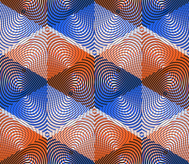 Motif géométrique sans soudure entrelacé abstrait coloré, EPS10. Toile de fond illusoire lumineuse avec des figures entrelacées en trois dimensions. Revêtement contemporain graphique.