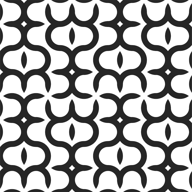 Vecteur motif géométrique sans soudure texture élégante noir et blanc moderne avec des formes créatives