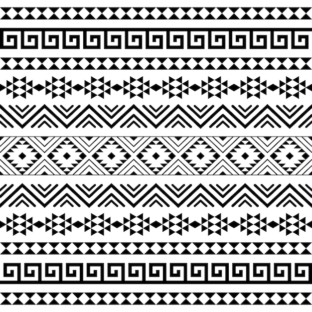 Motif Géométrique Sans Soudure Tribal Ethnique