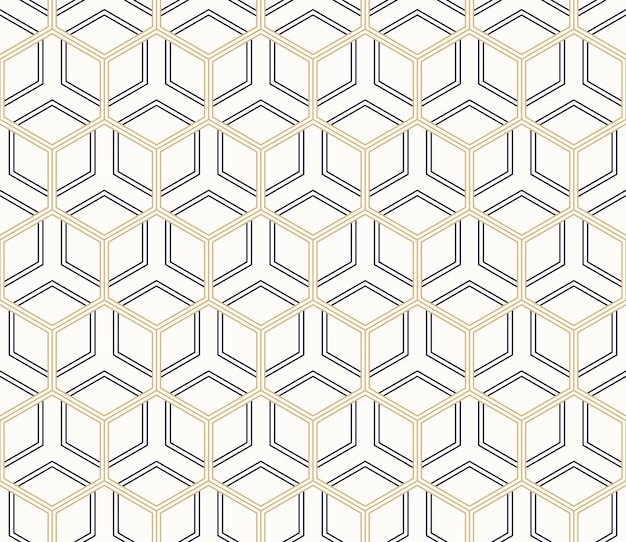 Motif géométrique sans soudure de vecteur Ornement ancien chinois classique adapté aux tendances modernes Arrière-plan linéaire entièrement modifiable avec masque d'écrêtage, vous pouvez modifier l'épaisseur de la composition des couleurs des lignes