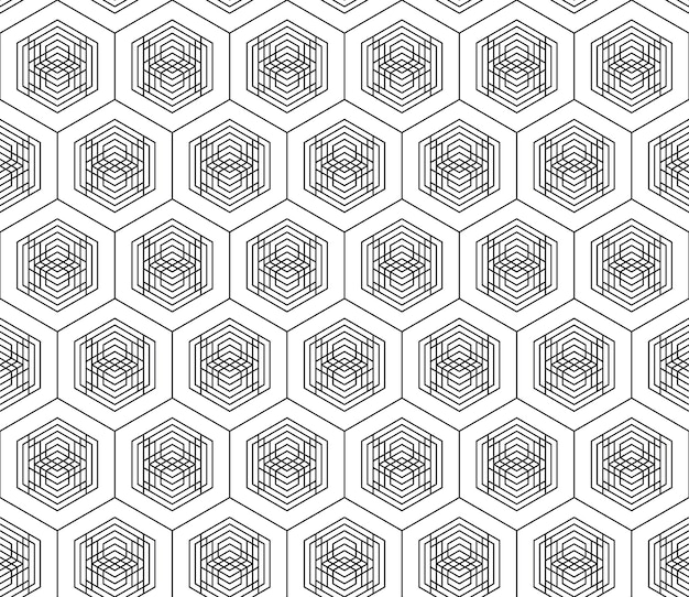 Motif géométrique sans soudure de vecteur Ornement ancien chinois classique adapté aux tendances modernes Arrière-plan linéaire entièrement modifiable avec masque d'écrêtage, vous pouvez modifier l'épaisseur de la composition des couleurs des lignes
