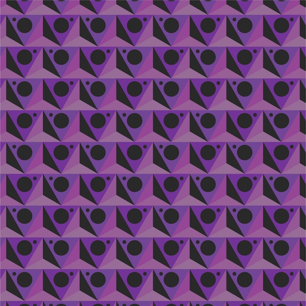 Motif Géométrique Triangle Violet