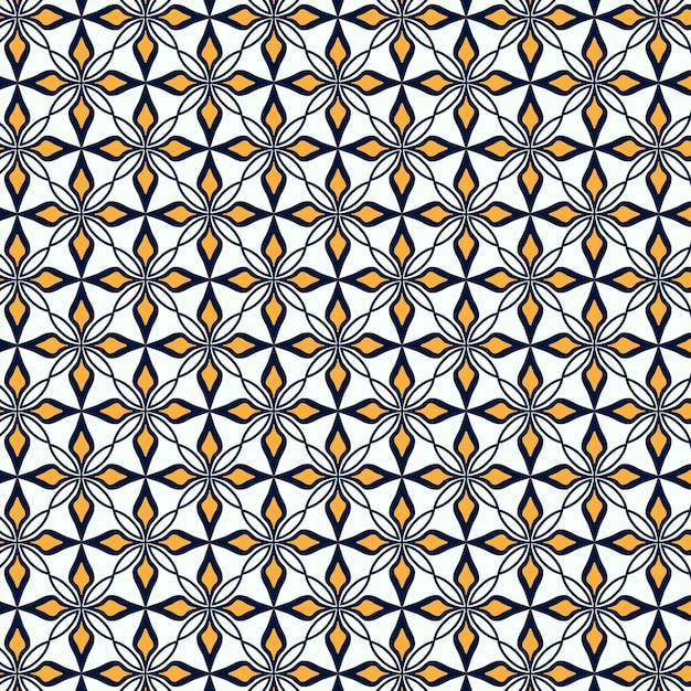 Motif Géométrique Avec Vecteur Premium De Conception De Motifs De Fleurs