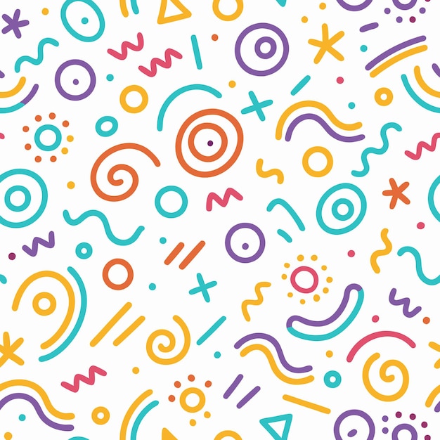 motif de griffon coloré avec diverses formes
