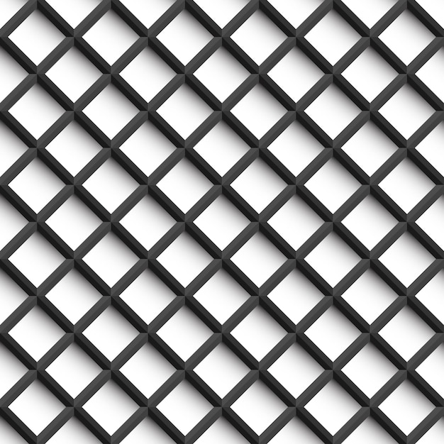 Vecteur motif de grille fond transparent texture 3d noir et blanc