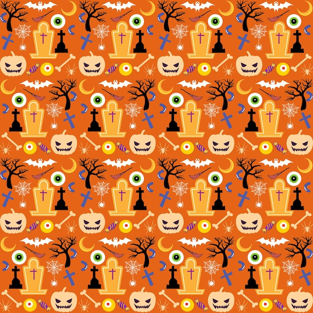 Motif D'halloween. Arrière-plan Transparent Haloween. Vecteur