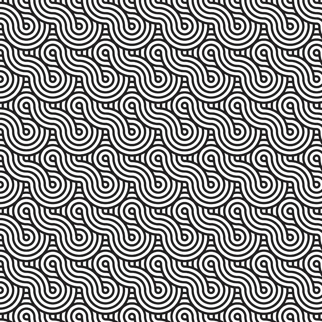 Un motif hypnotisant en noir et blanc avec des cercles créant une expérience visuelle captivante