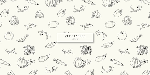 Vecteur motif de légumes