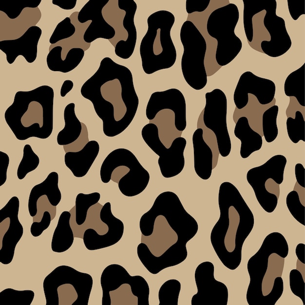 Motif Léopard Fond Abstrait Animal Sauvage Peau Impression Conception Illustration Vectorielle Plane