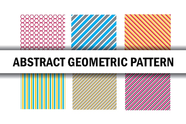 Vecteur motif de ligne géométrique abstraite et de polygone