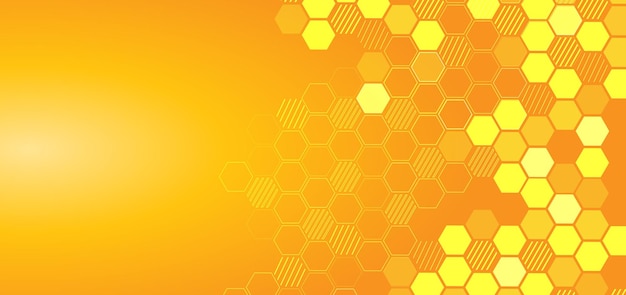 Le motif de lignes hexagonales abstraites sur fond jaune Concept de structure médicale et scientifique de la molécule d'ADN