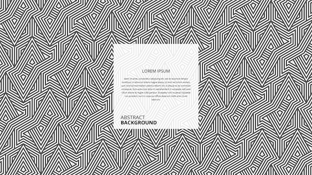 motif de lignes de triangle hexagonal décoratif abstrait